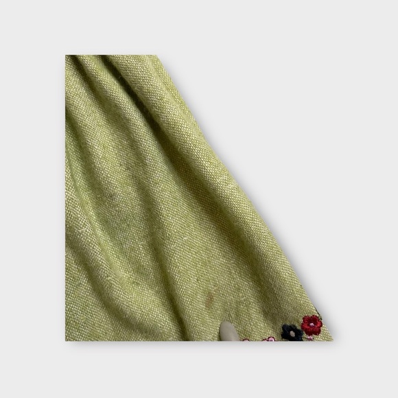 Gymboree Vintage 2001 Wool Blend Embroidered Green Dress - Picture 3 of 9